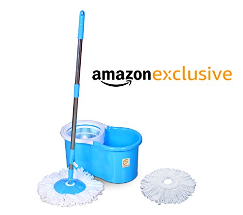 Esquire Elegant Spin Plastic Mop with 1 Extra Refill (46 cm x 26 cm x ...